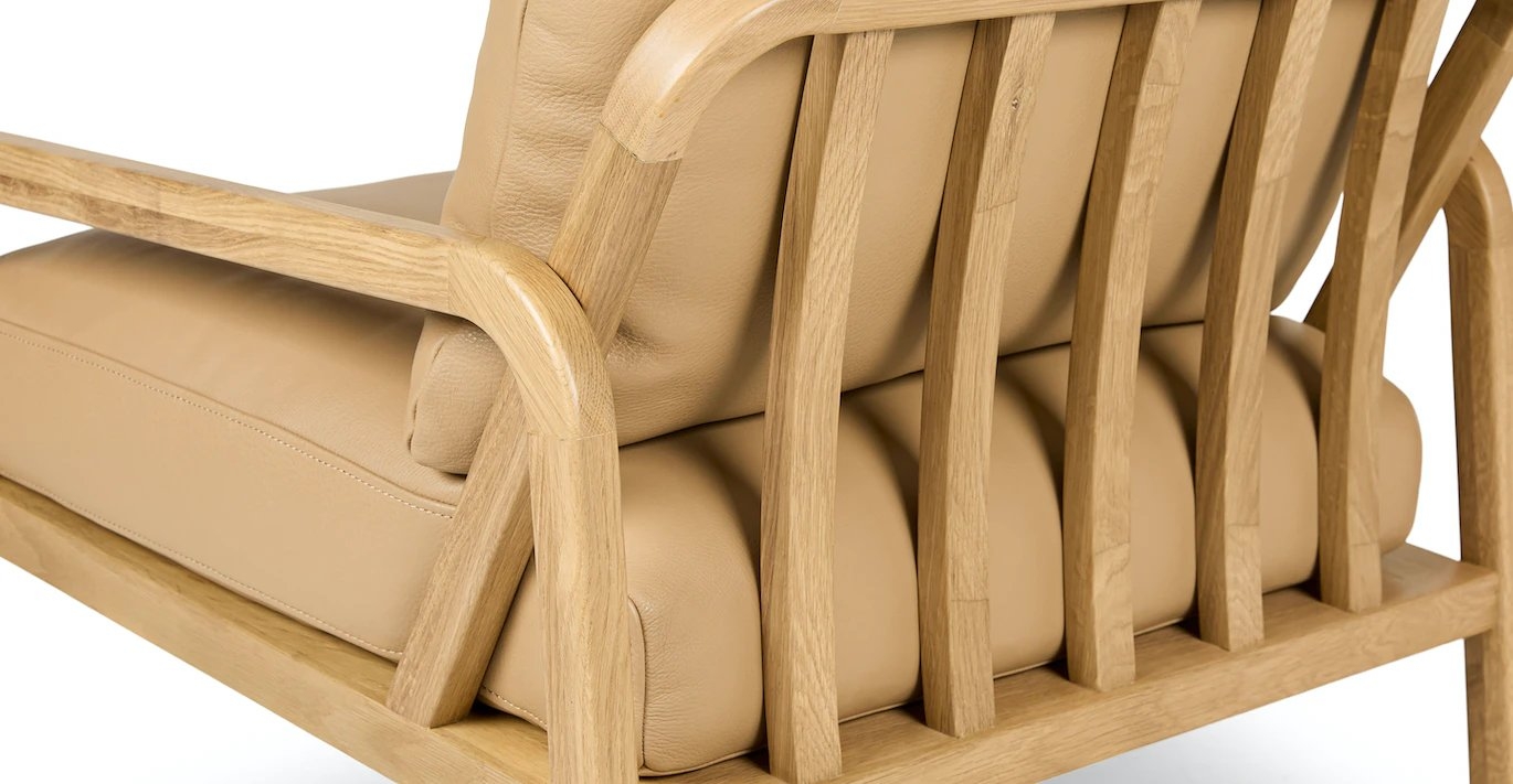 Kirkby 30" Leather Lounge Chair - Roam Tan - Image 1