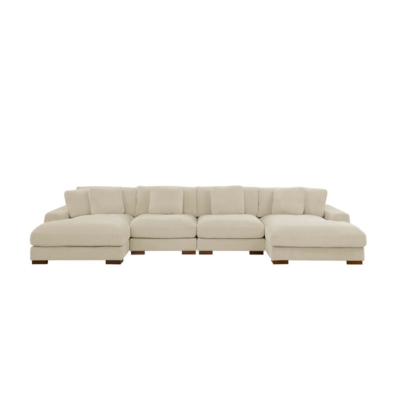 Satter 4 - Piece Corduroy Sectional - Image 3