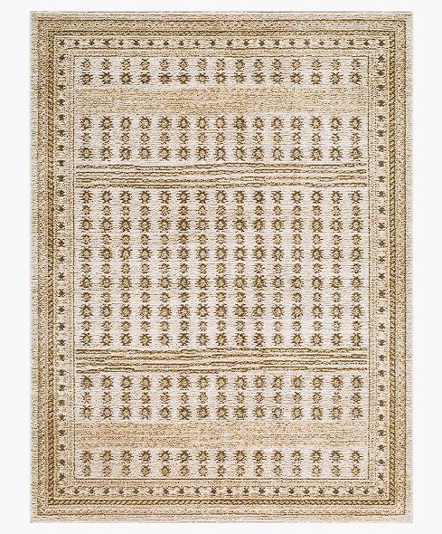 Alma White Indoor 6'7" x 9' Machine Woven Rug - Image 0