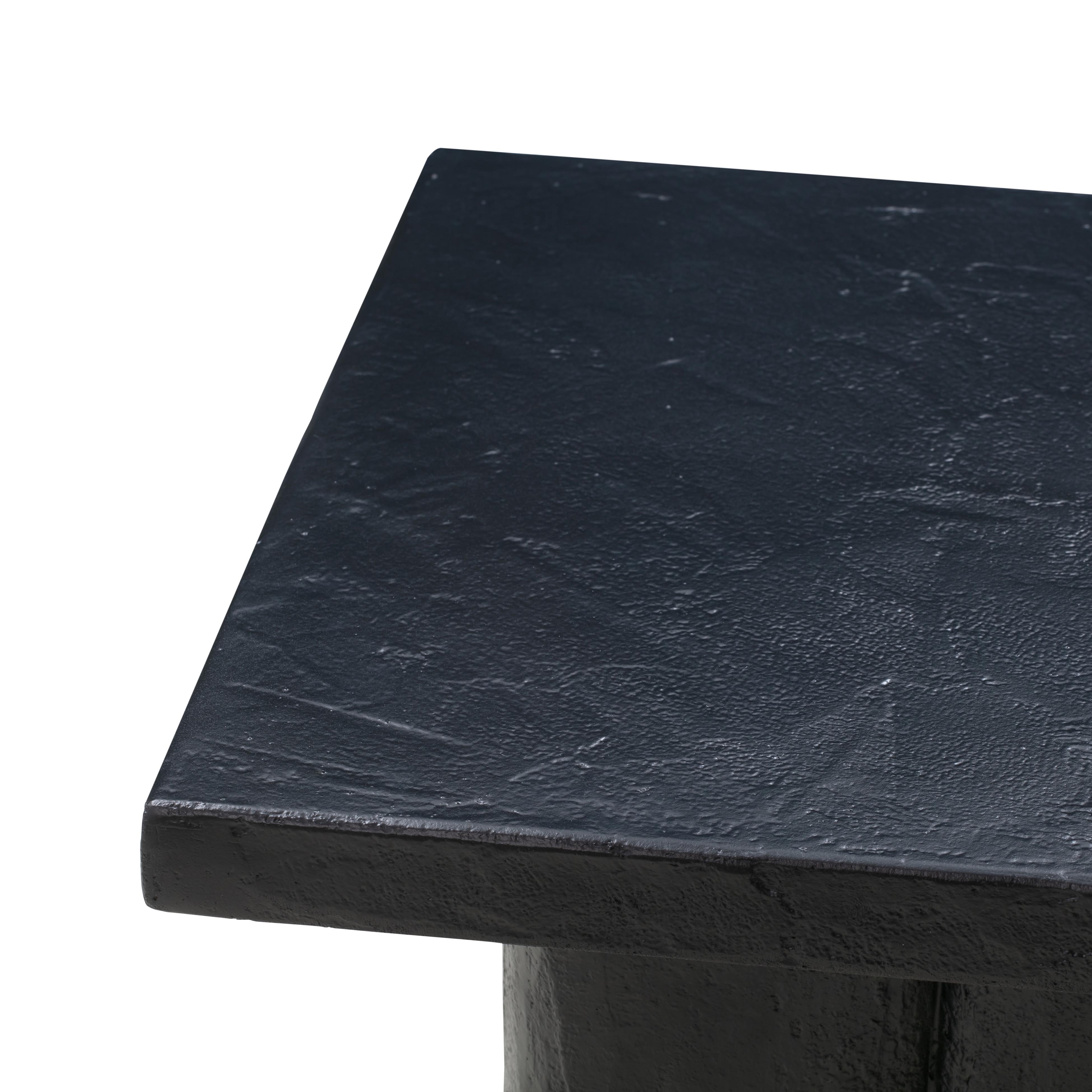 Kayla Black Concrete Side Table - Image 3