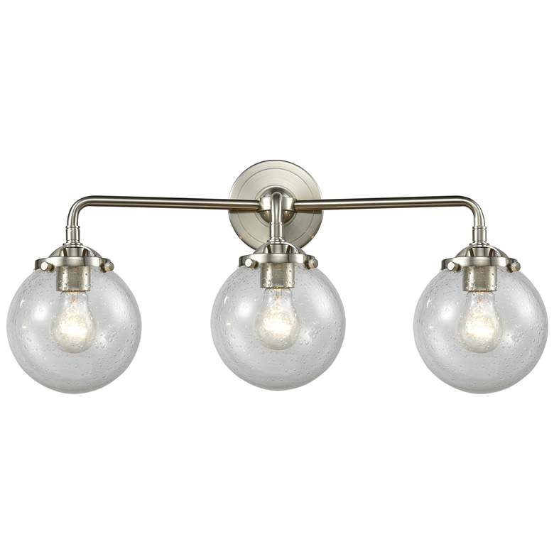 Beacon 24" Wide Brushed Satin Nickel 3-Light Bath Light - 284-3W-SN-G204-6 - Image 0