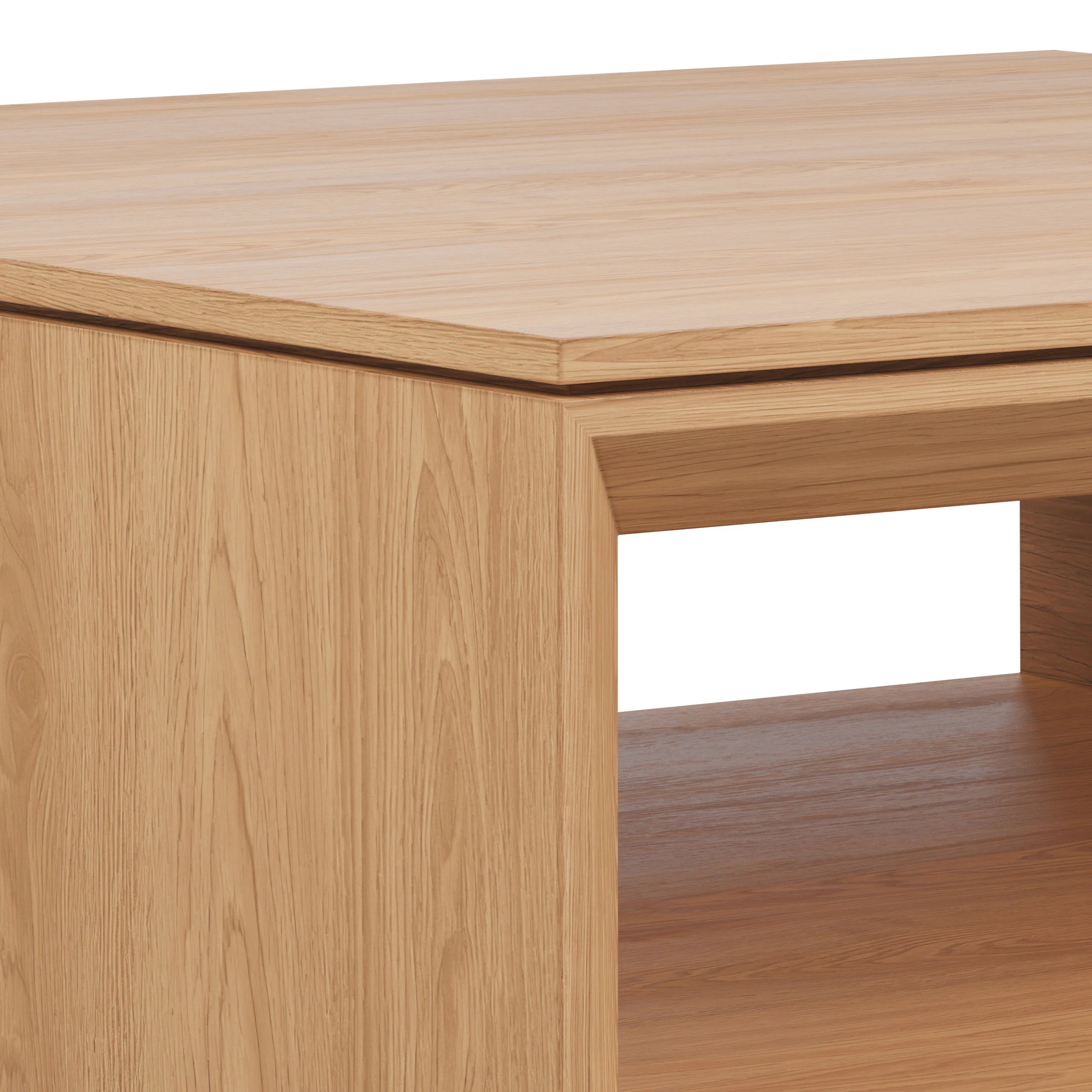 Suri 44" Square Coffee Table - White Oak - Image 9