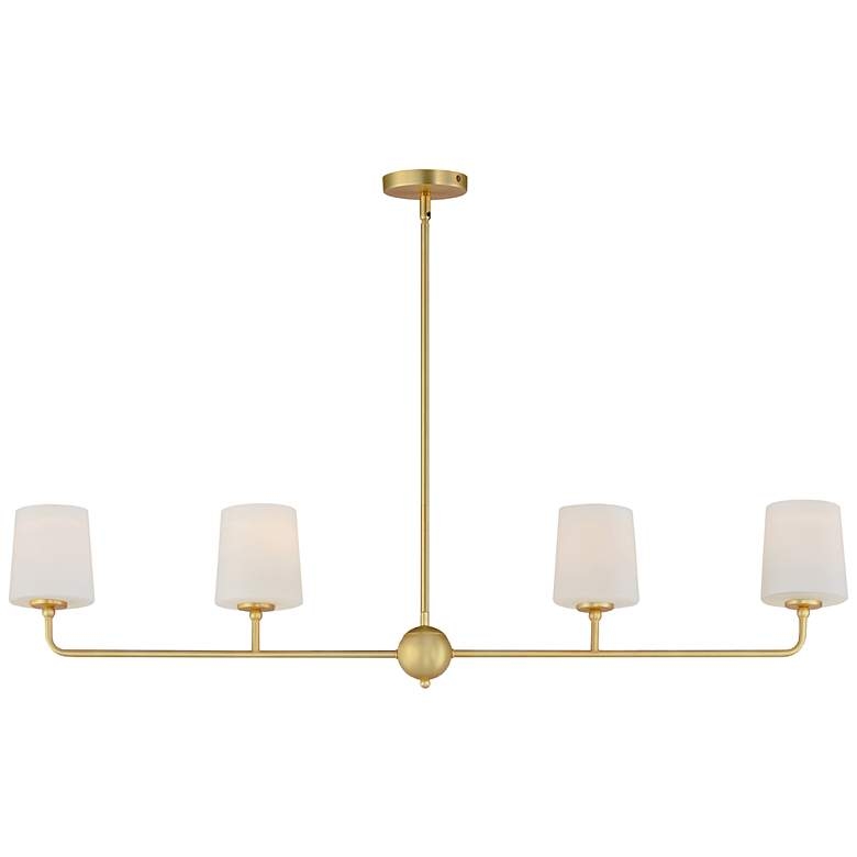 Maxim Bristol 48" Wide 4-Light Brass Kitchen Island Linear Pendant - Image 0