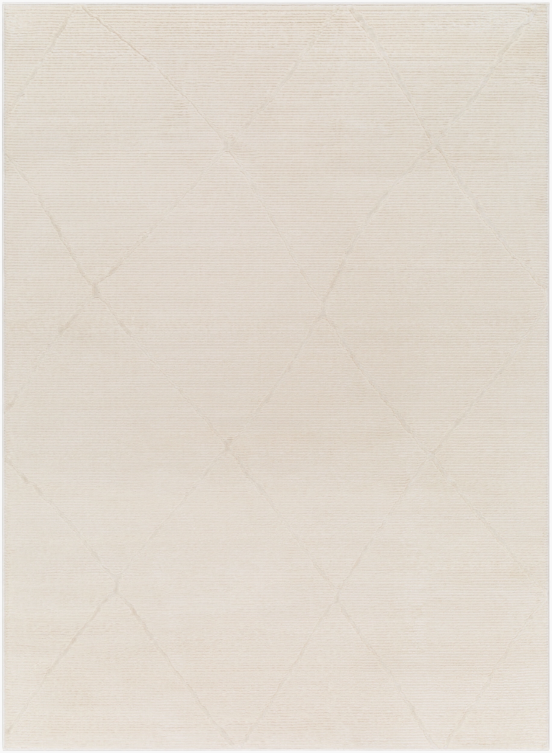 Alder Beige Indoor 6'4" x 9' Machine Woven Rug - Image 0