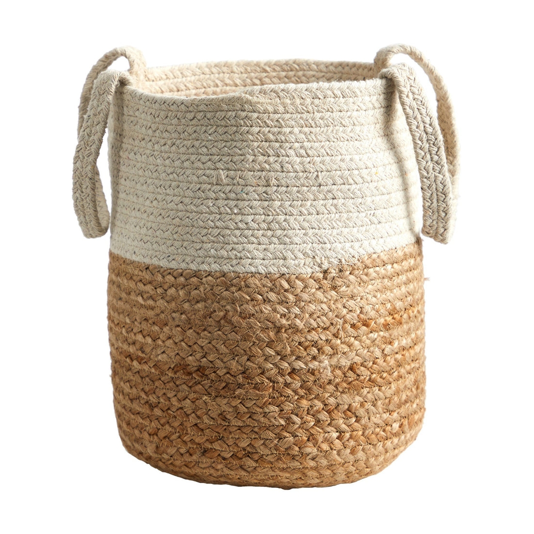12.5” Handmade Natural Jute and Cotton Planter - Image 0