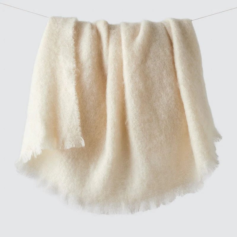 The Citizenry Rowan Mohair Throw | Ecru - Image 0