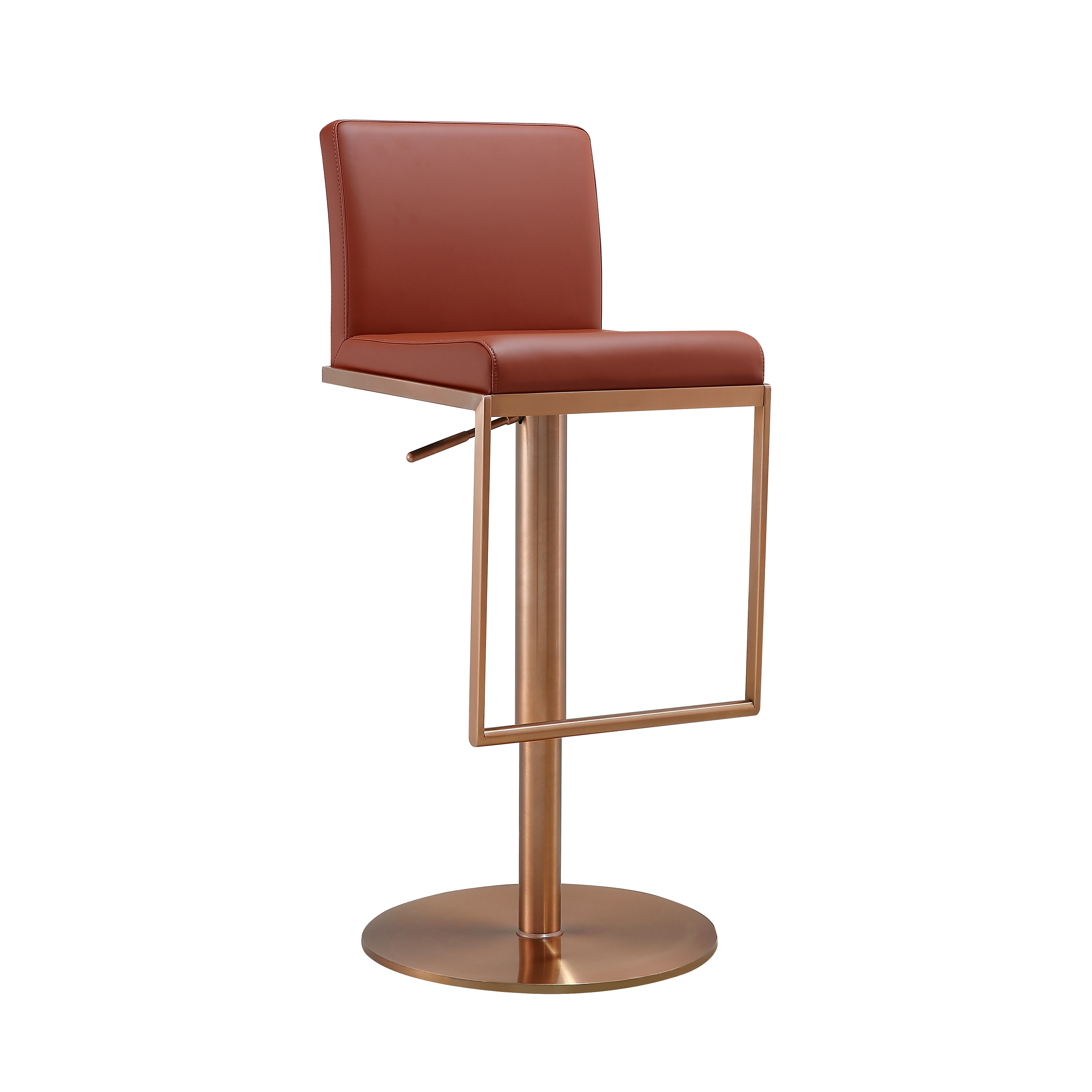 Sentinel Saddle Brown and Rose Lilly Adjustable Stool - Image 0