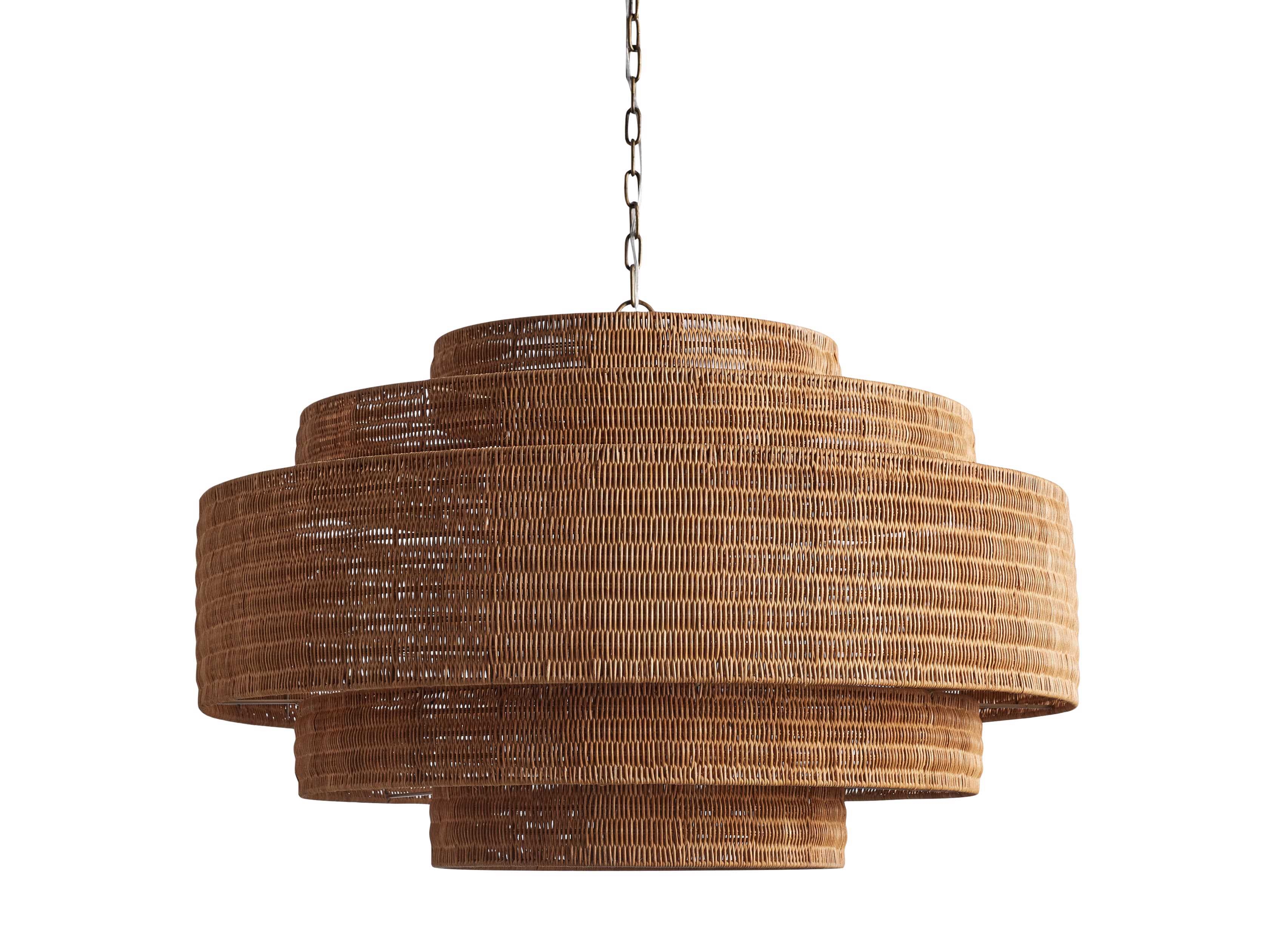Paloma Chandelier in Rattan 40" Natural   - Image 0