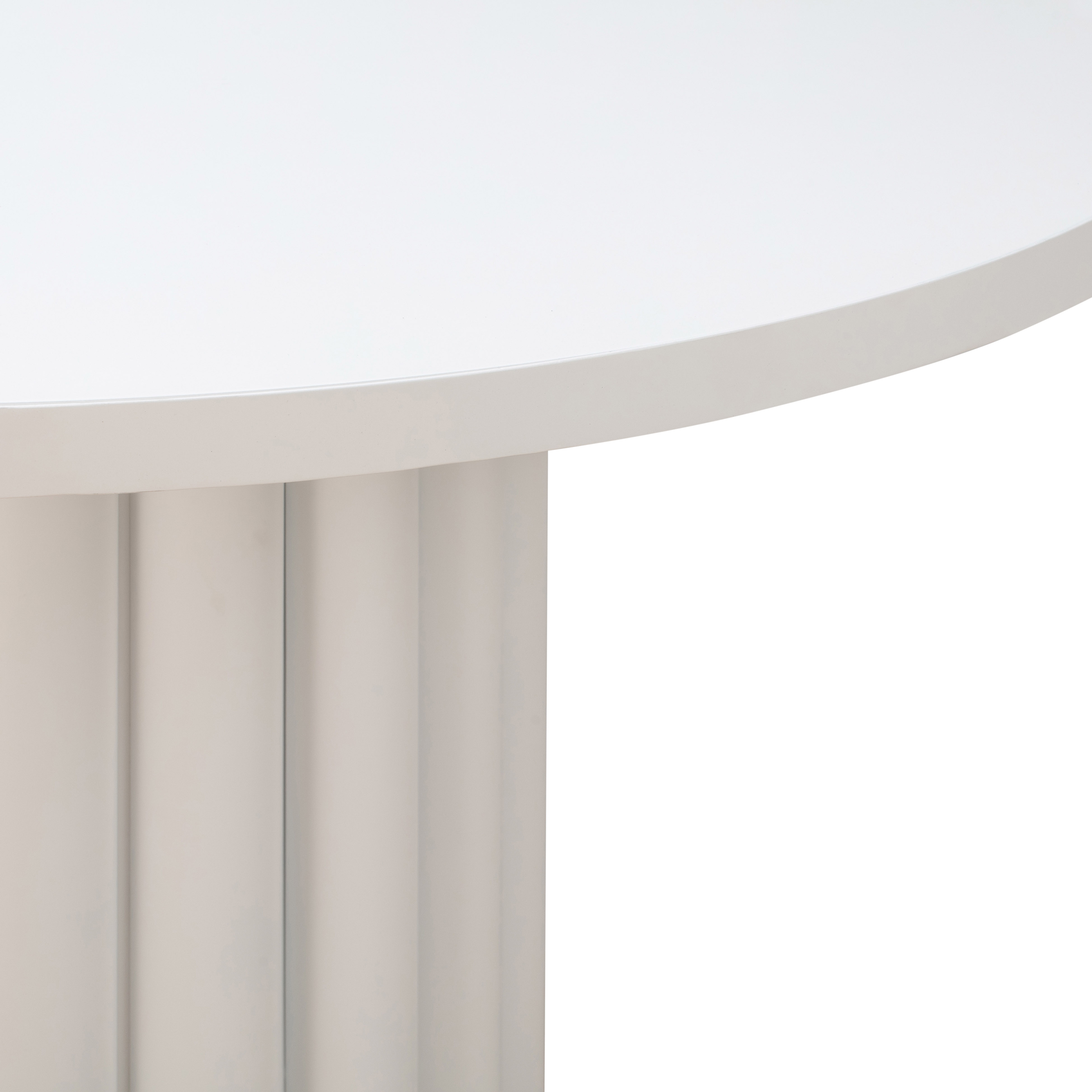 Kali 55 Inch White Round Dining Table - Image 4