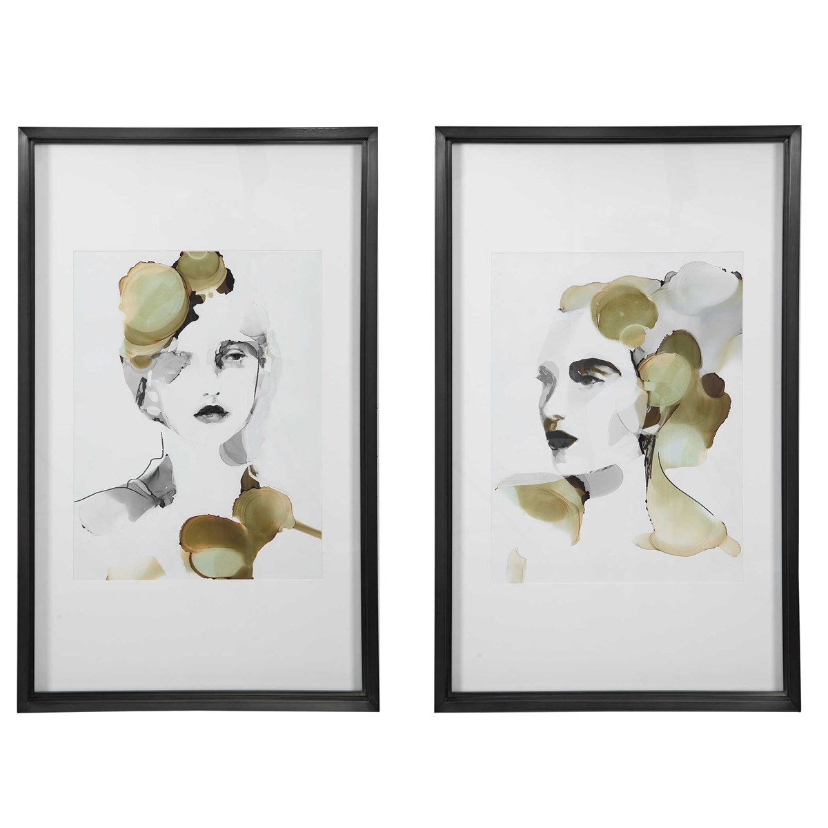 Organic Portrait Framed Prints, S/2 - Image 0