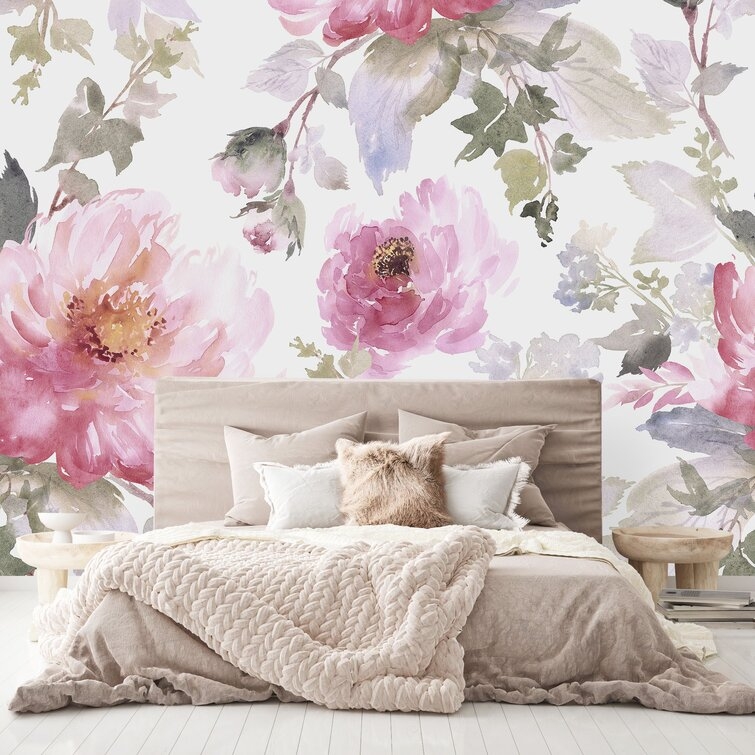 Peel & Stick Floral Wallpaper - Image 1