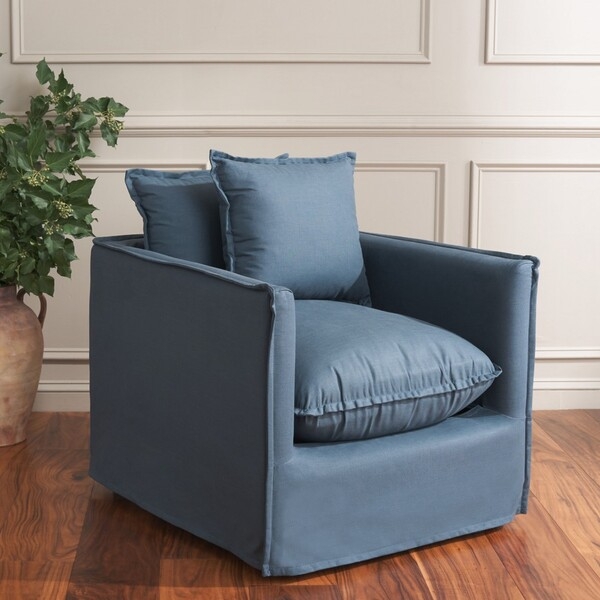 Joey Arm Chair - Blue/Black - Safavieh - Image 1