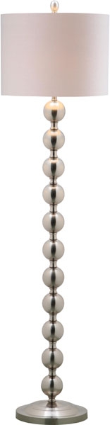 Reflections 58.5-Inch H Stacked Ball Floor Lamp - Nickel - Arlo Home - Image 1