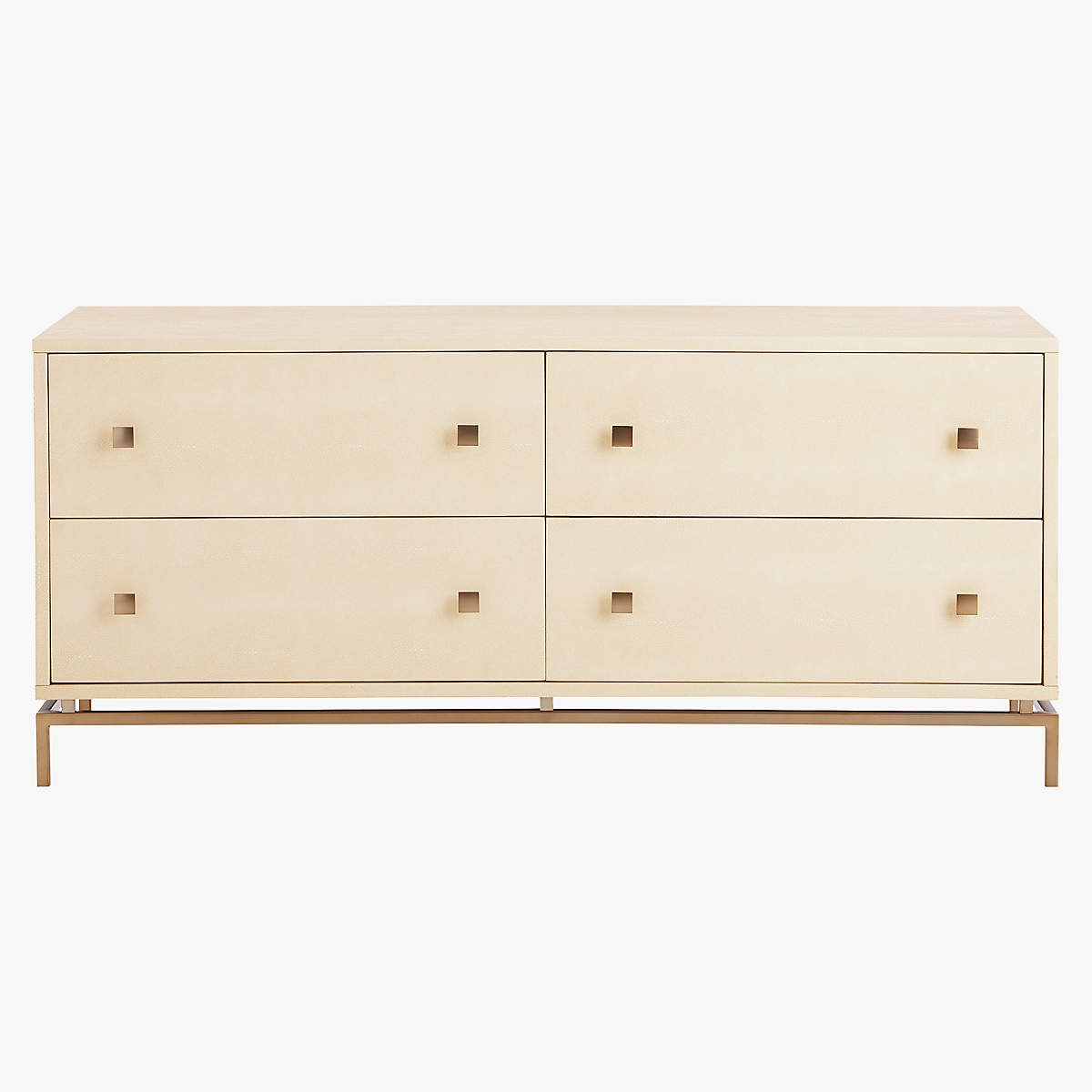 Ivory Shagreen Embossed Low Dresser - Image 0