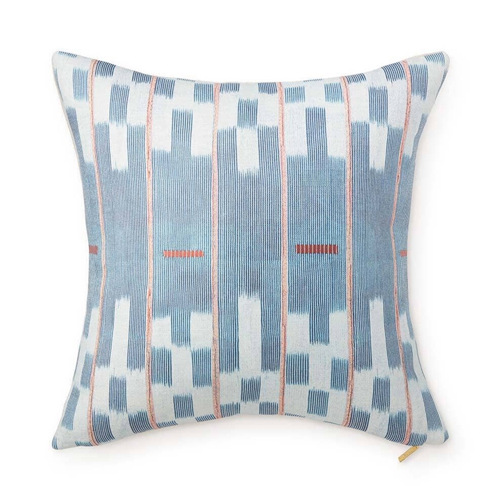 Chambray Lattice Baule Pillow - Image 0