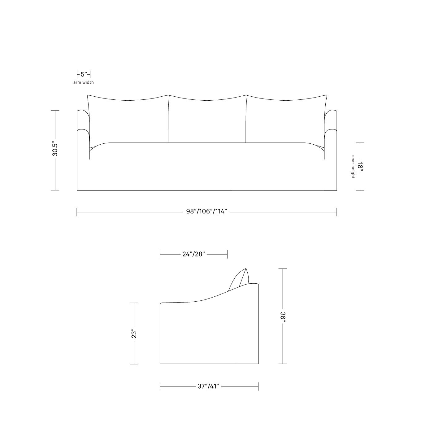 Dixon Slipcovered 3-Seat Sofa - Image 5