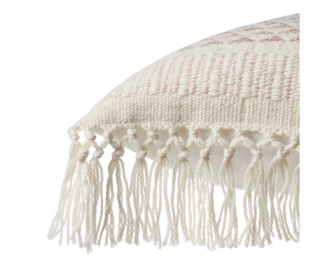 18" Fringe Pillow - Rose - DISCONTINUED - Image 3