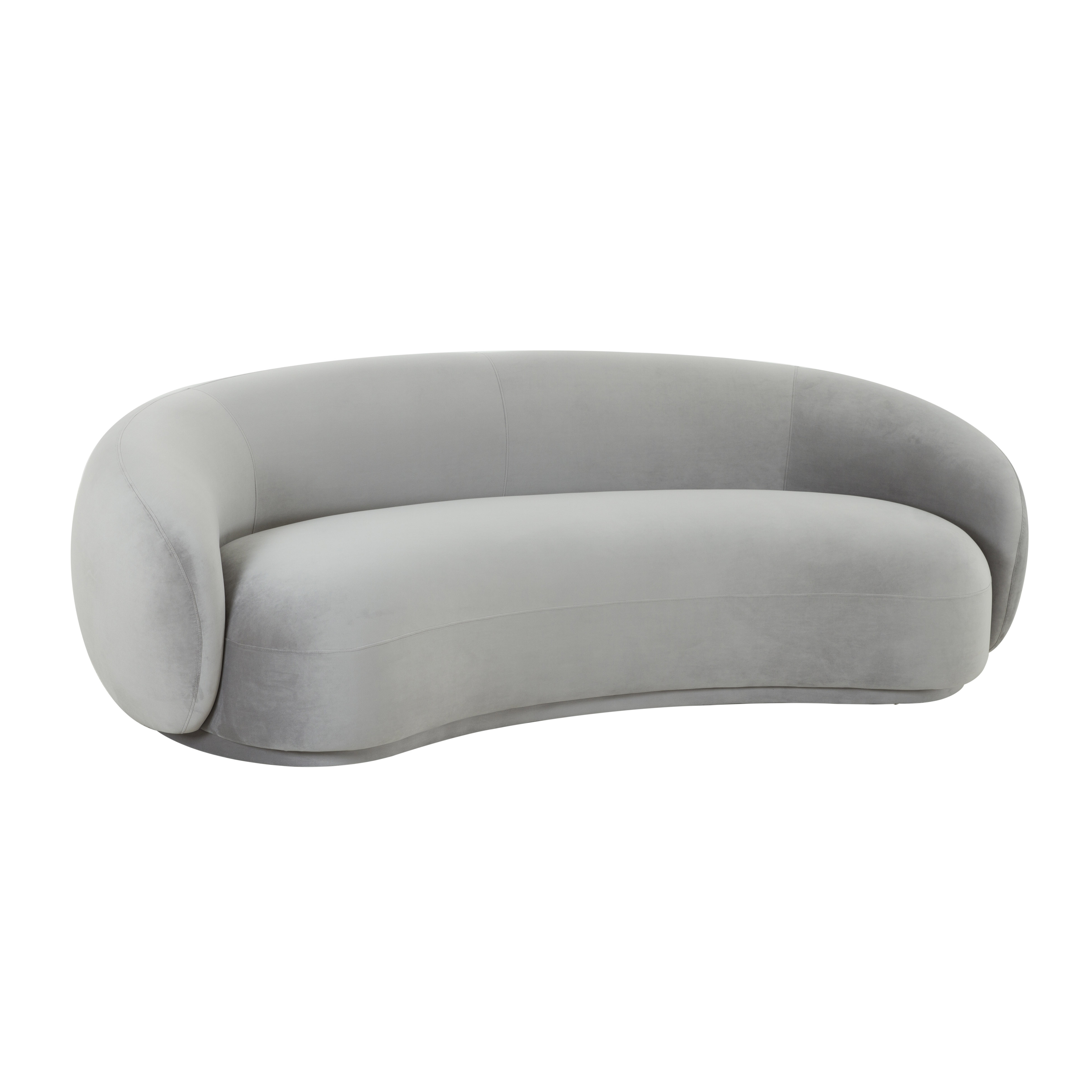 Kendall Light Grey Velvet Sofa - Image 0