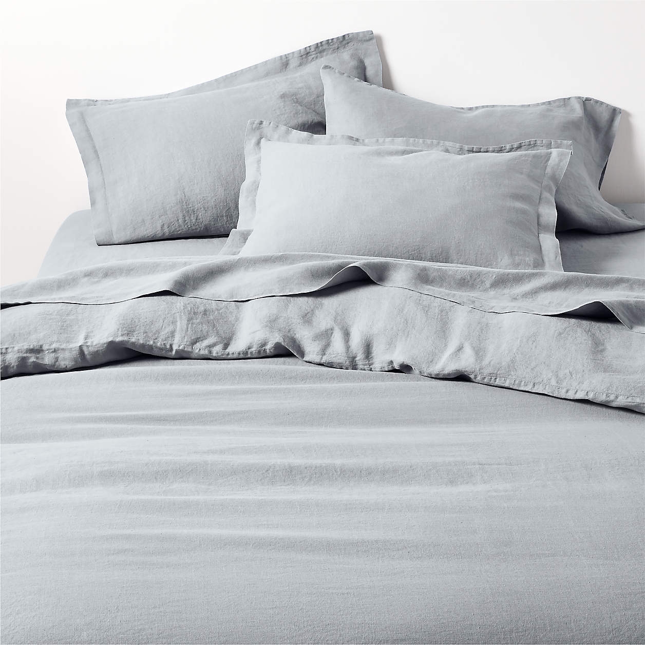 New Natural Hemp Smoke Blue King Duvet Cover - Image 0