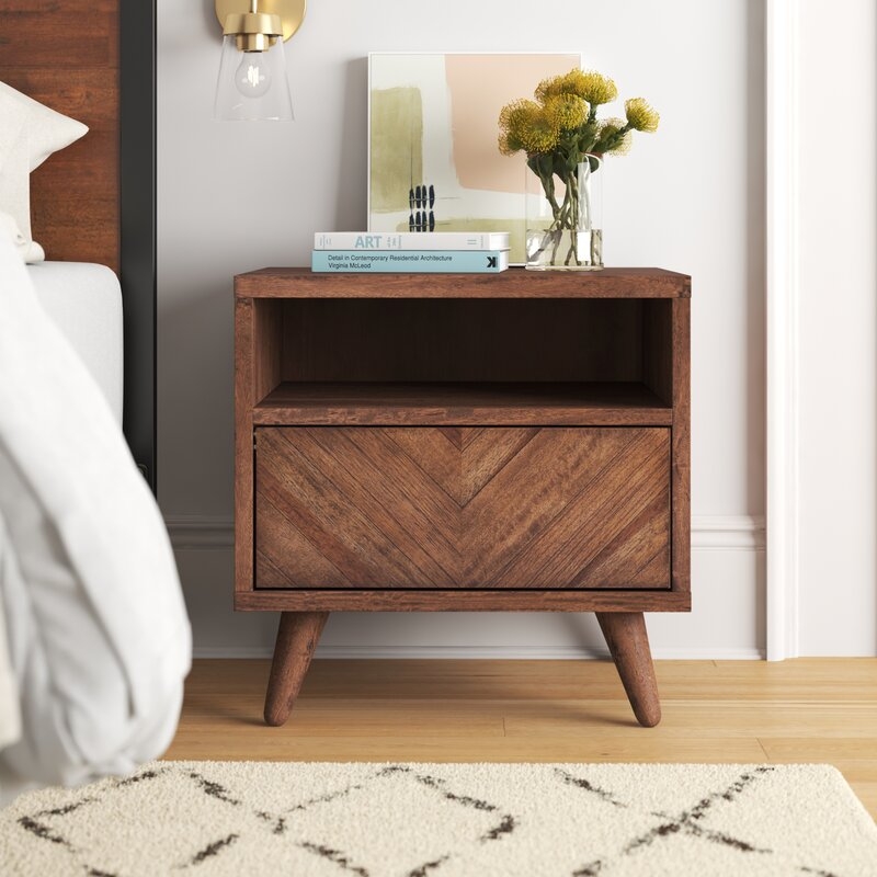 Cecere Solid + Manufactured Wood Nightstand - Image 1