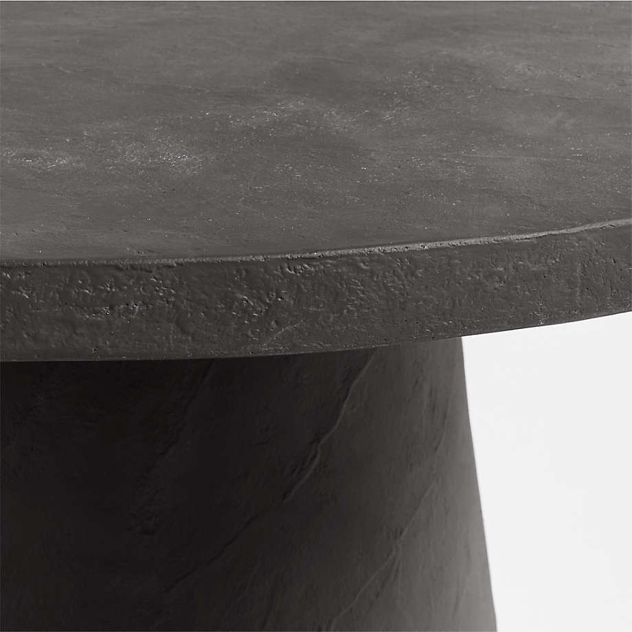 Willy 48" Charcoal Brown Pedestal Dining Table by Leanne Ford - Image 2