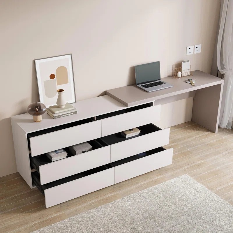 Amaly Expandable Dresser Desk Combo with Drawers - Image 3