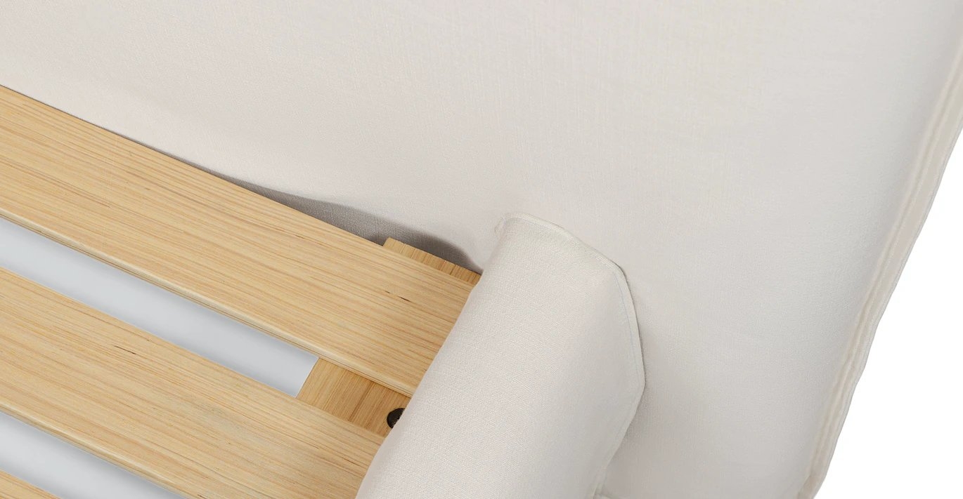 Saba King Slipcover Bed - Boulevard White - Image 3