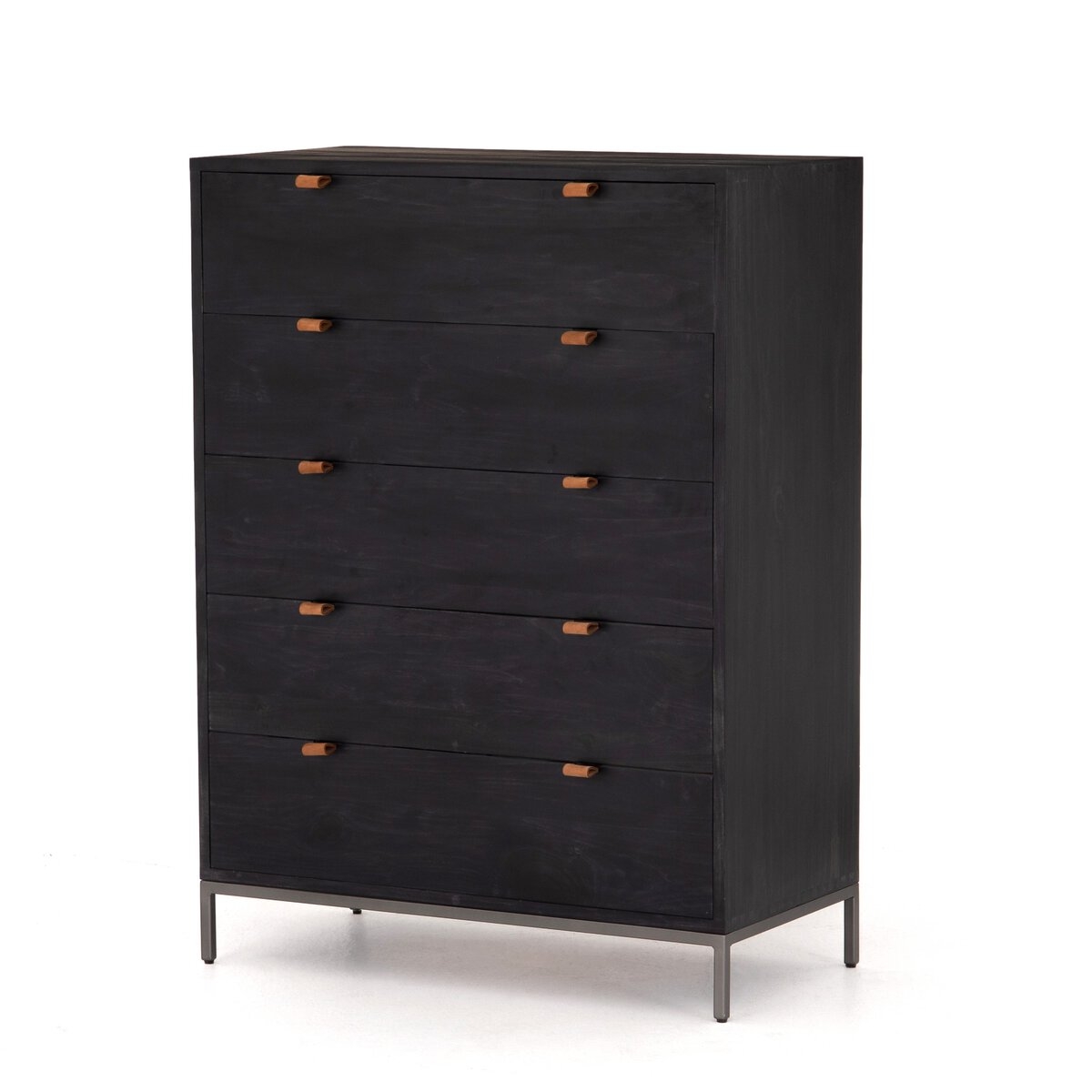 Trey 5 Drawer Dresser-Black Wash Poplar - Image 2