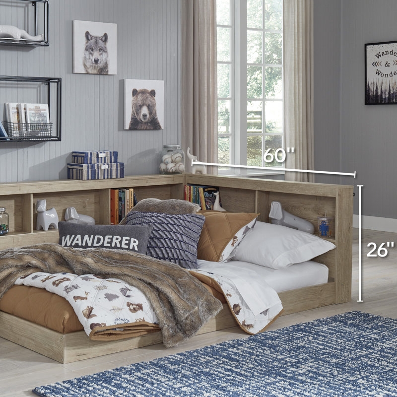 Juan Full Platform Bed with Bookcase - Image 1