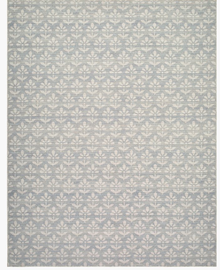 Maya Blue Indoor 9'1" x 12' Machine Woven Rug - Image 0