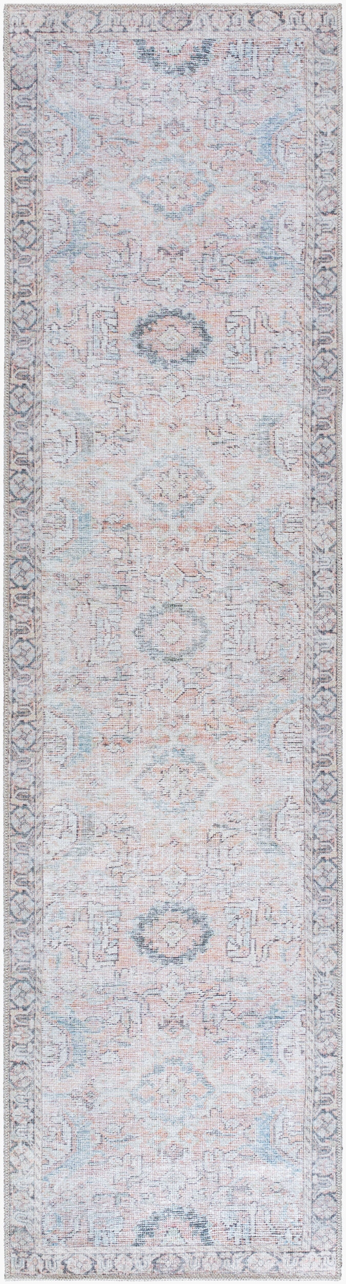 Kemer Beige Indoor 2'7" x 10' Machine Woven Rug - Image 0