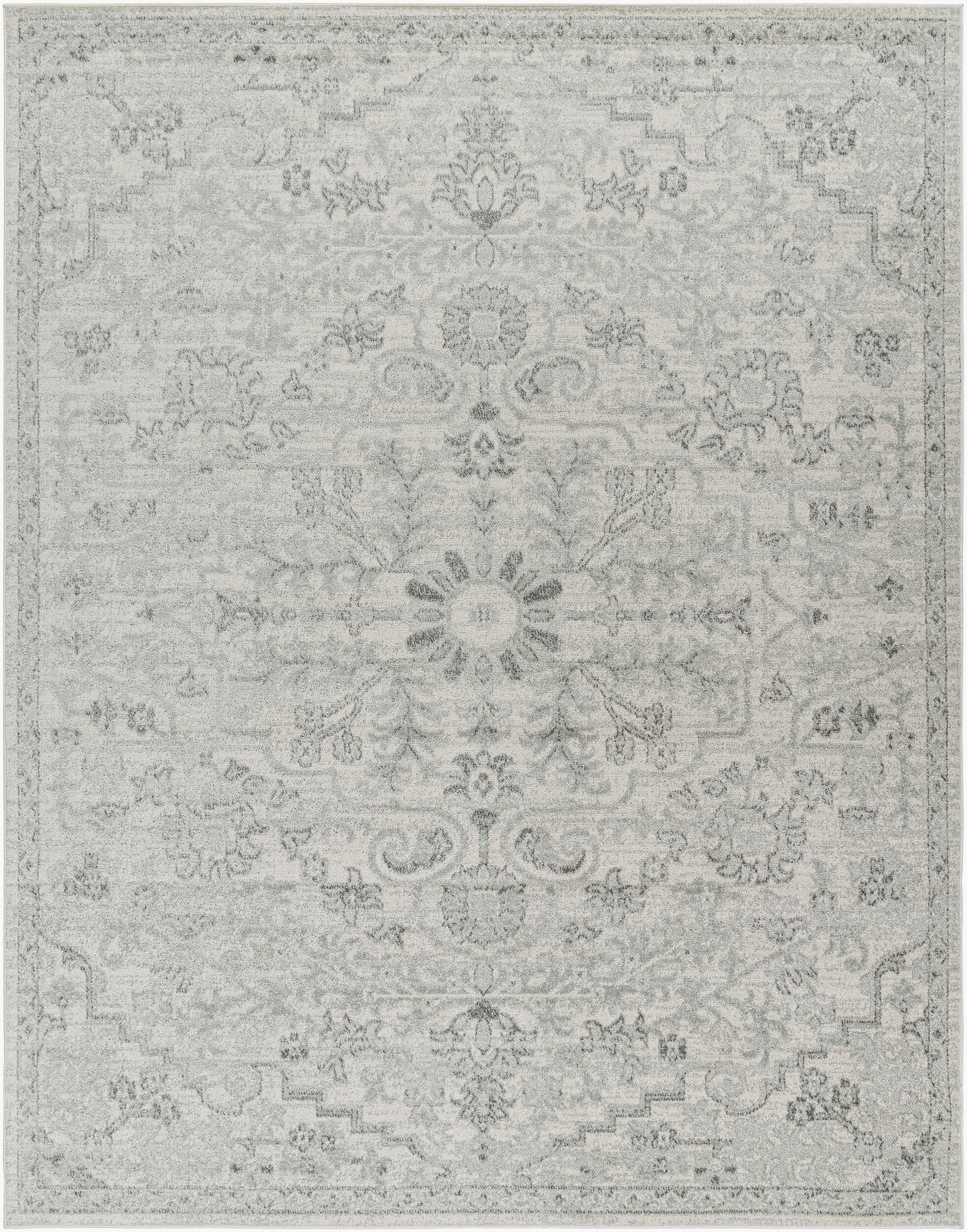 Harput Gray Indoor 7'10" x 10'2" Machine Woven Rug - Image 0