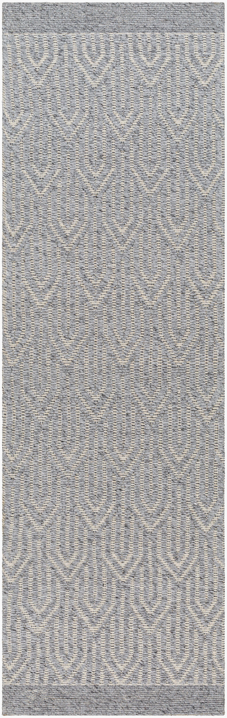 Napoli Gray Indoor 2'6" x 8' Handmade Rug - Image 0
