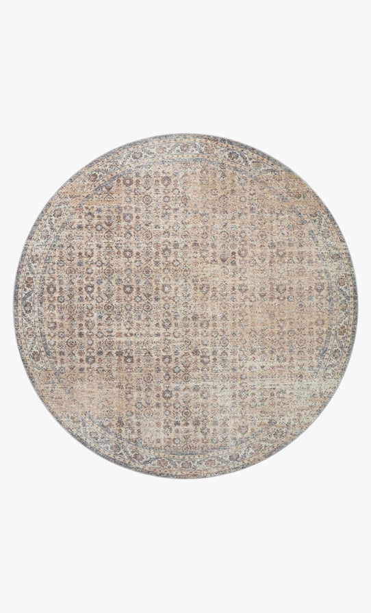 Angela Rose x Loloi Blake Beige / Denim 5'-3" x 5'-3" Round - Image 0