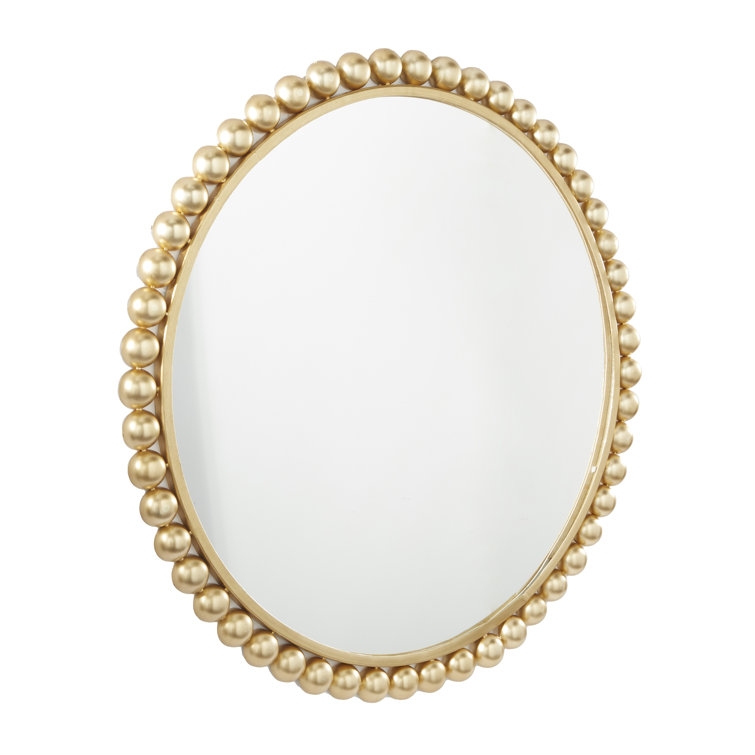 Cole And Grey Modern Metal Wall Mirror - Image 1