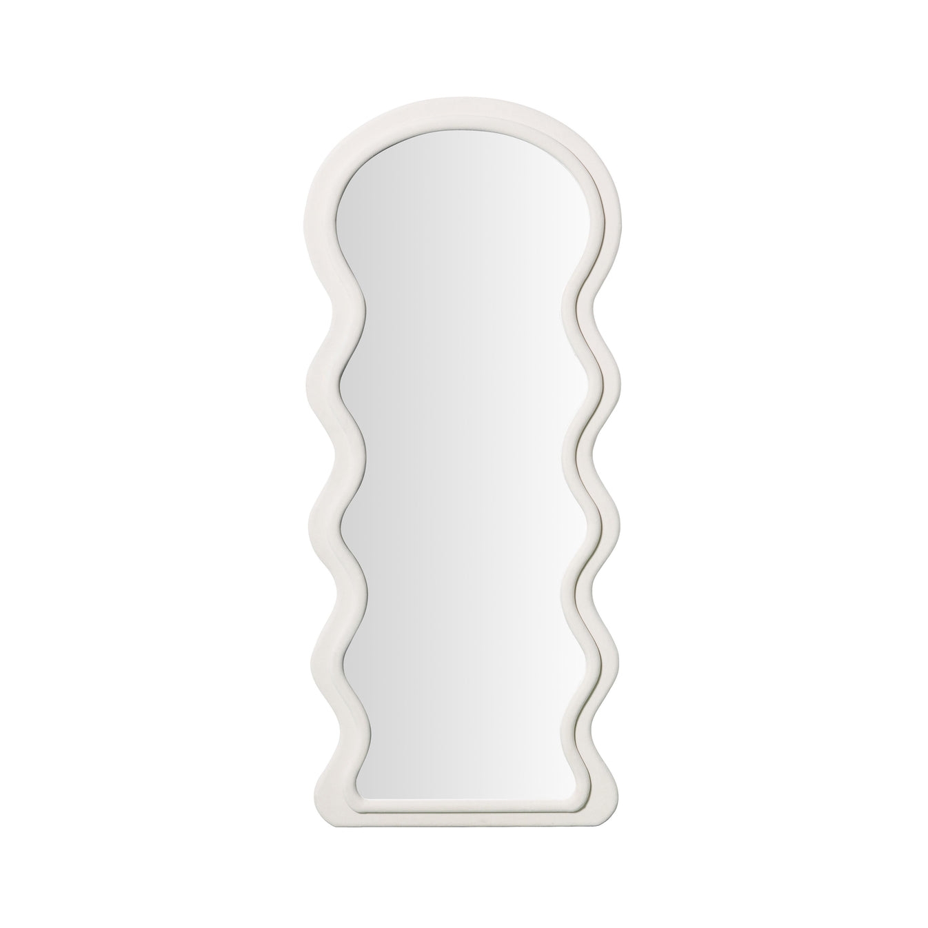 Rhodes Cream Velvet 70 inch Floor Mirror - Image 0