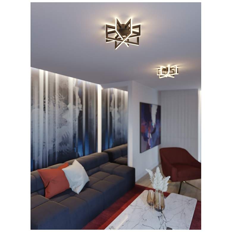 AFX Cass 17" Wide Black Finish Modern LED Ceiling Light- Style # 640X2 - Image 2