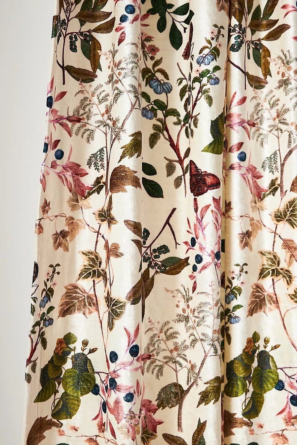 Lorena Printed Velvet Curtain - Image 1