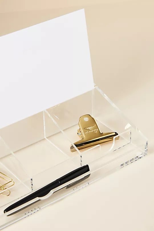 Acrylic Dry Erase Desk Organizer - Image 1