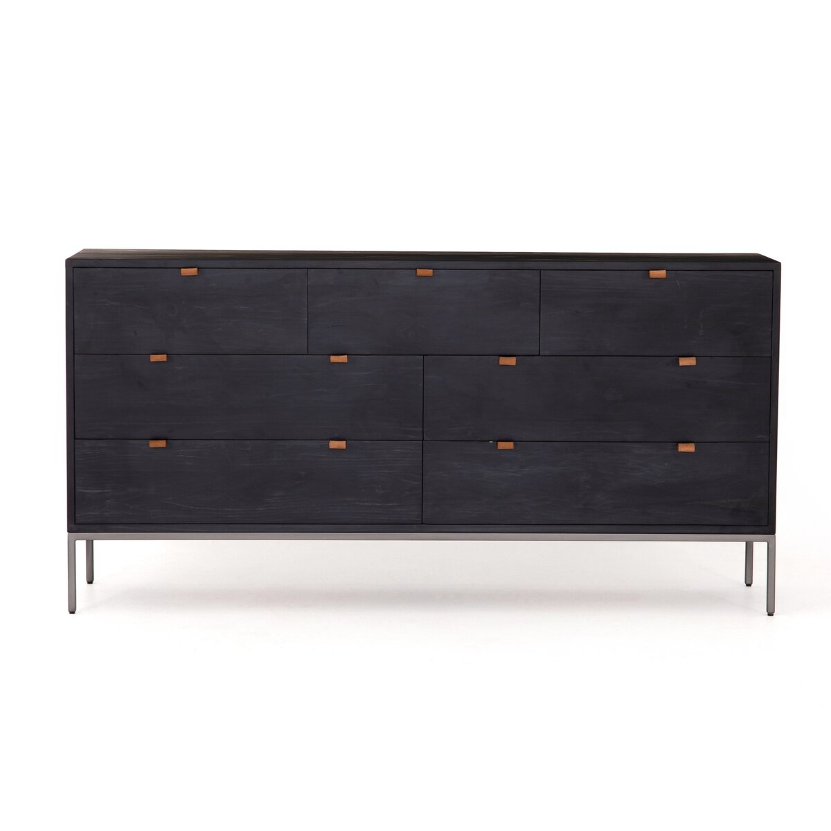 Trey 7 Drawer Dresser-Black Wash Poplar - Image 0