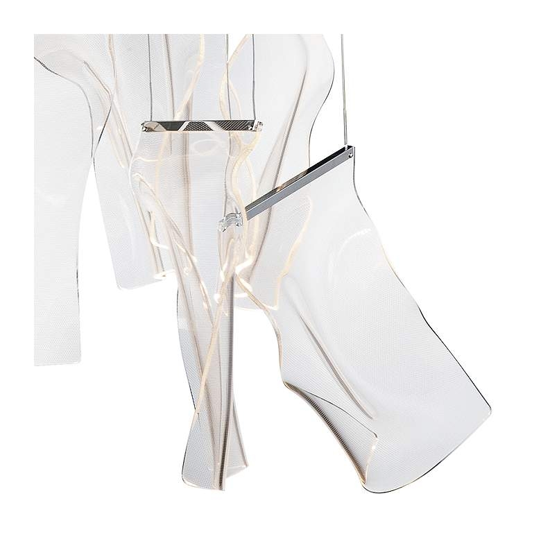 ET2 Rinkle 35 1/2" Wide Polished Chrome 13-Light LED Pendant - Image 2