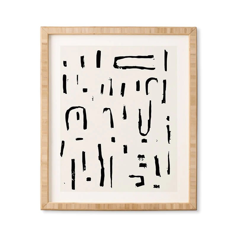 Studio Wired by Holli Zollinger - Framed Wall Art Bamboo 14" x 16.5" - Image 0