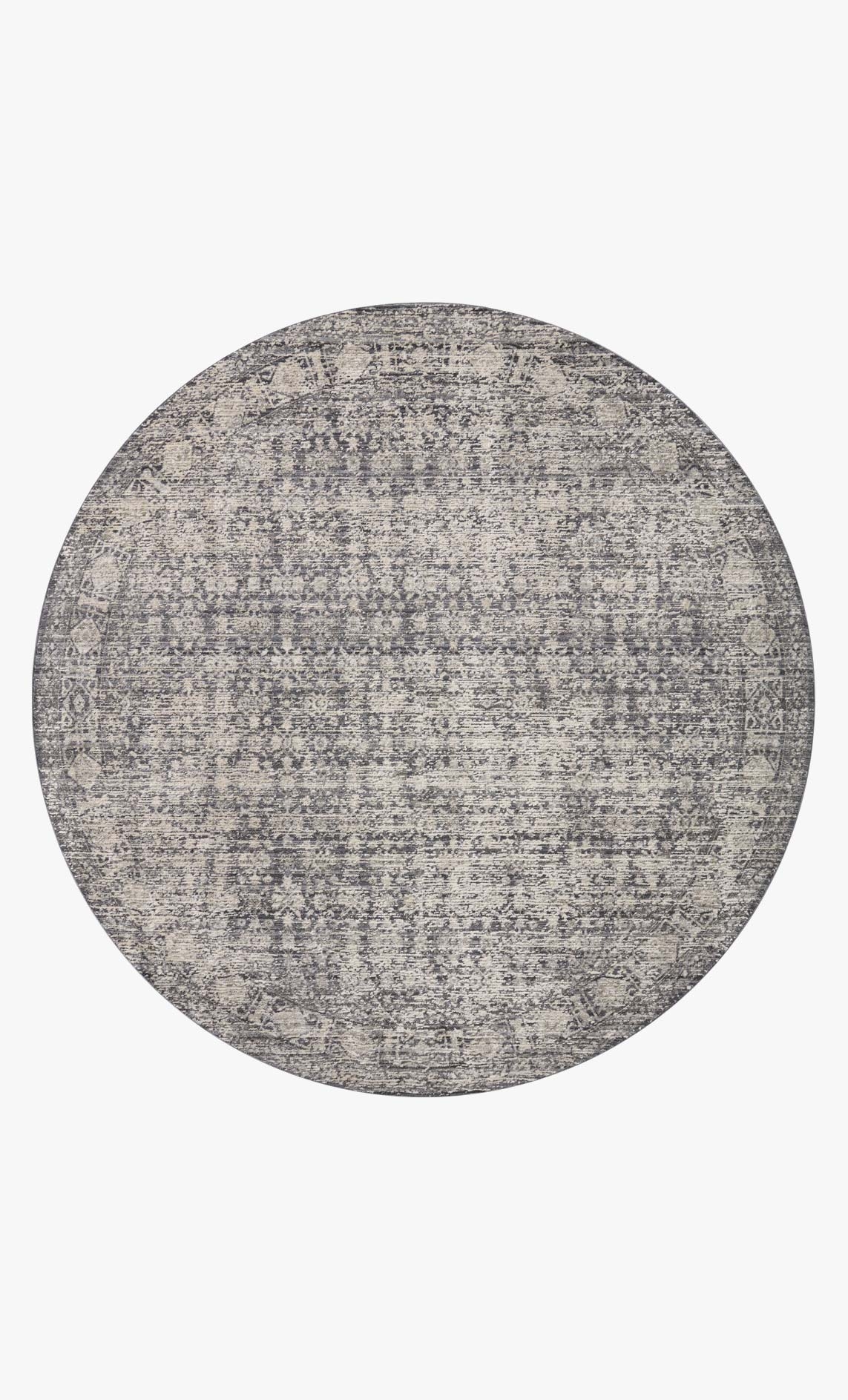 ALE-03 Charcoal / Dove 5'-3" x 5'-3" Round - Image 0