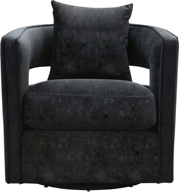 Kennedy Black Swivel Chair - Image 1