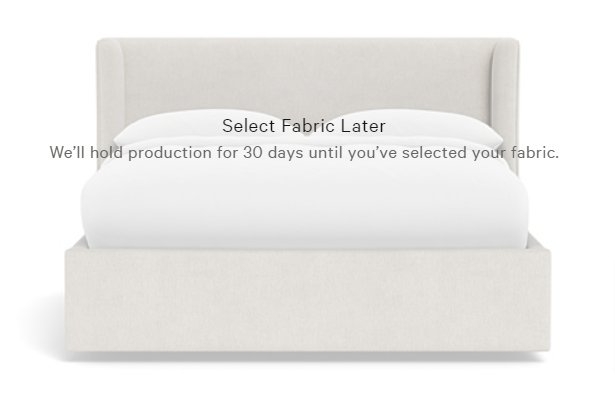 Graham Upholstered Bed with Storage, 45" Headboard, Decide Later fabric - Image 0