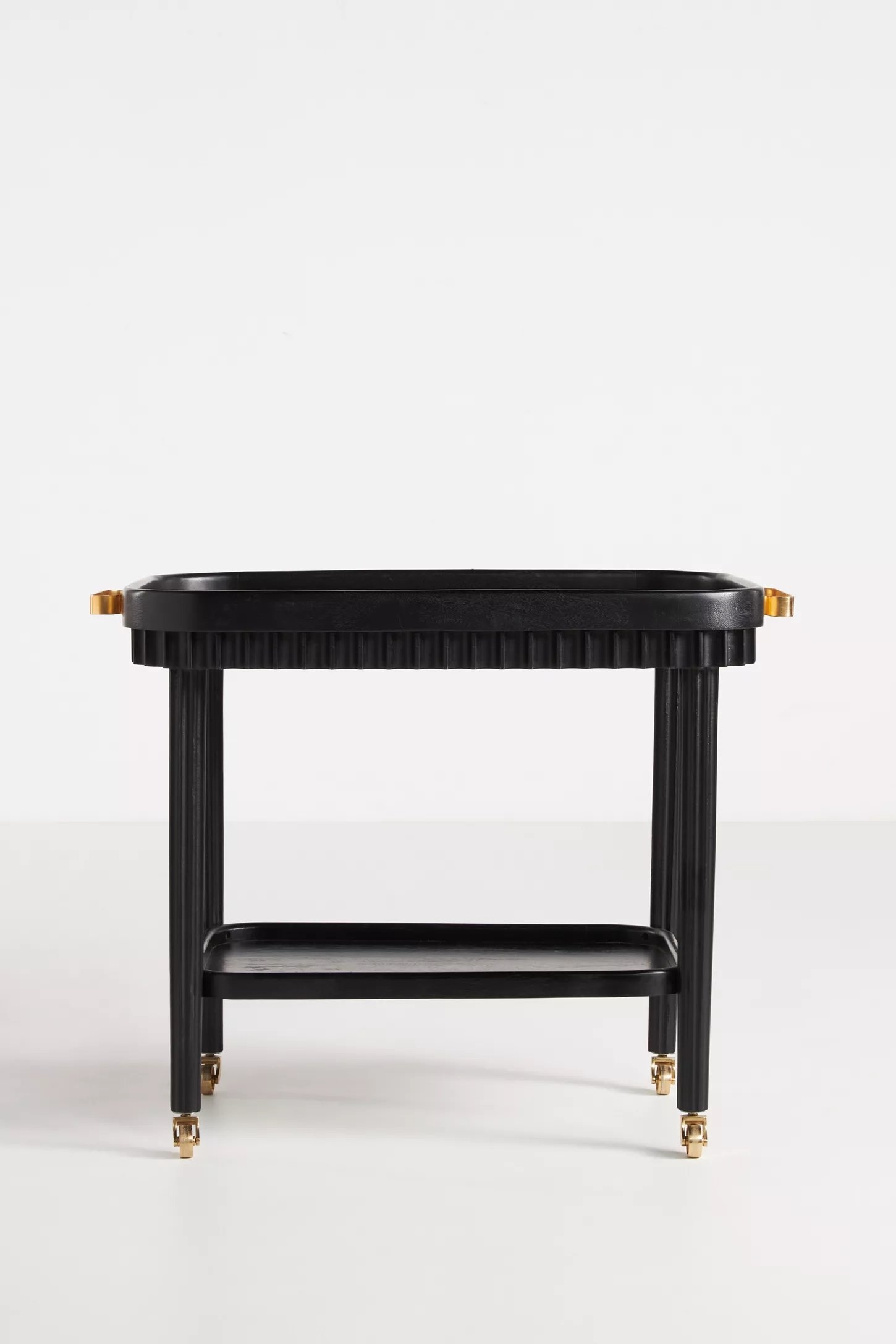 Norma Fluted Oak Bar Cart - Image 0