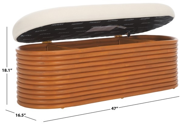 Bayard Rattan Storage Bench - Image 2