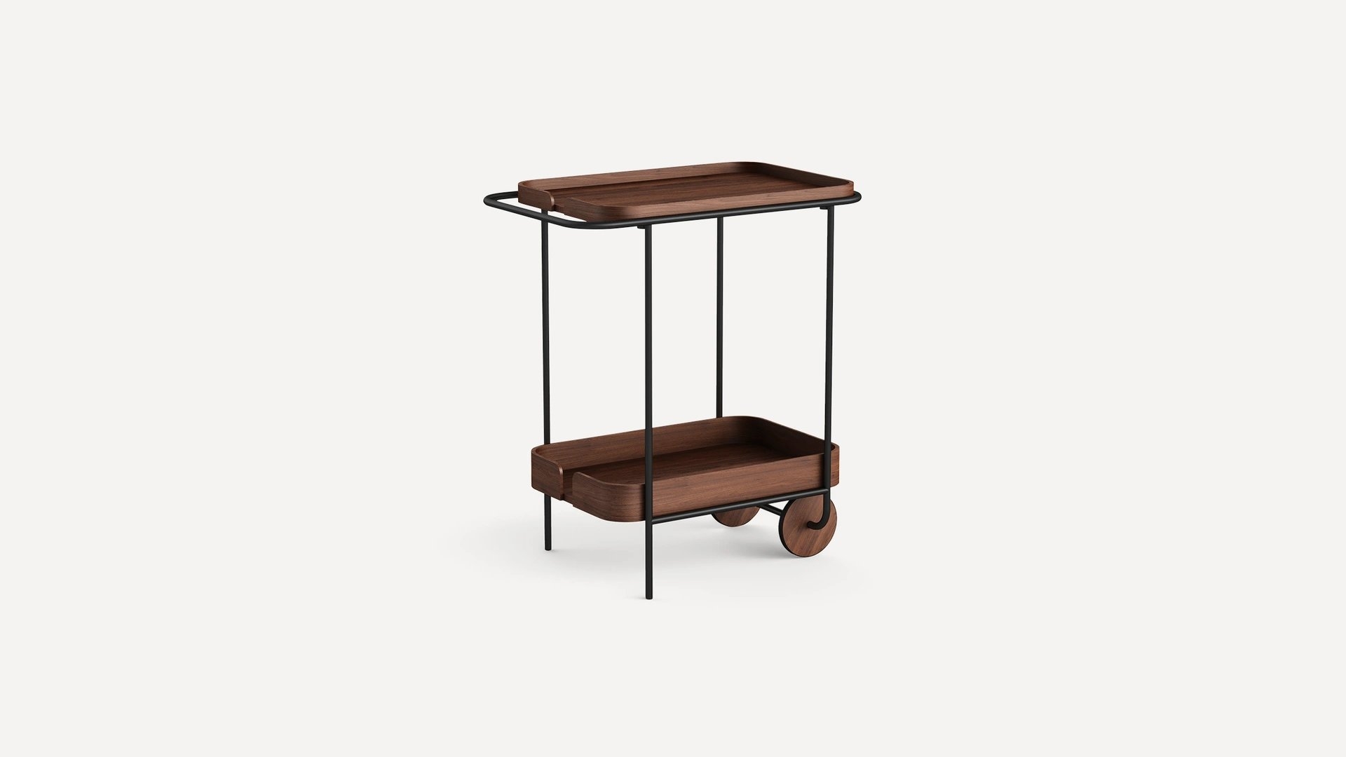Dram Bar Cart - Walnut - Wood - Image 0