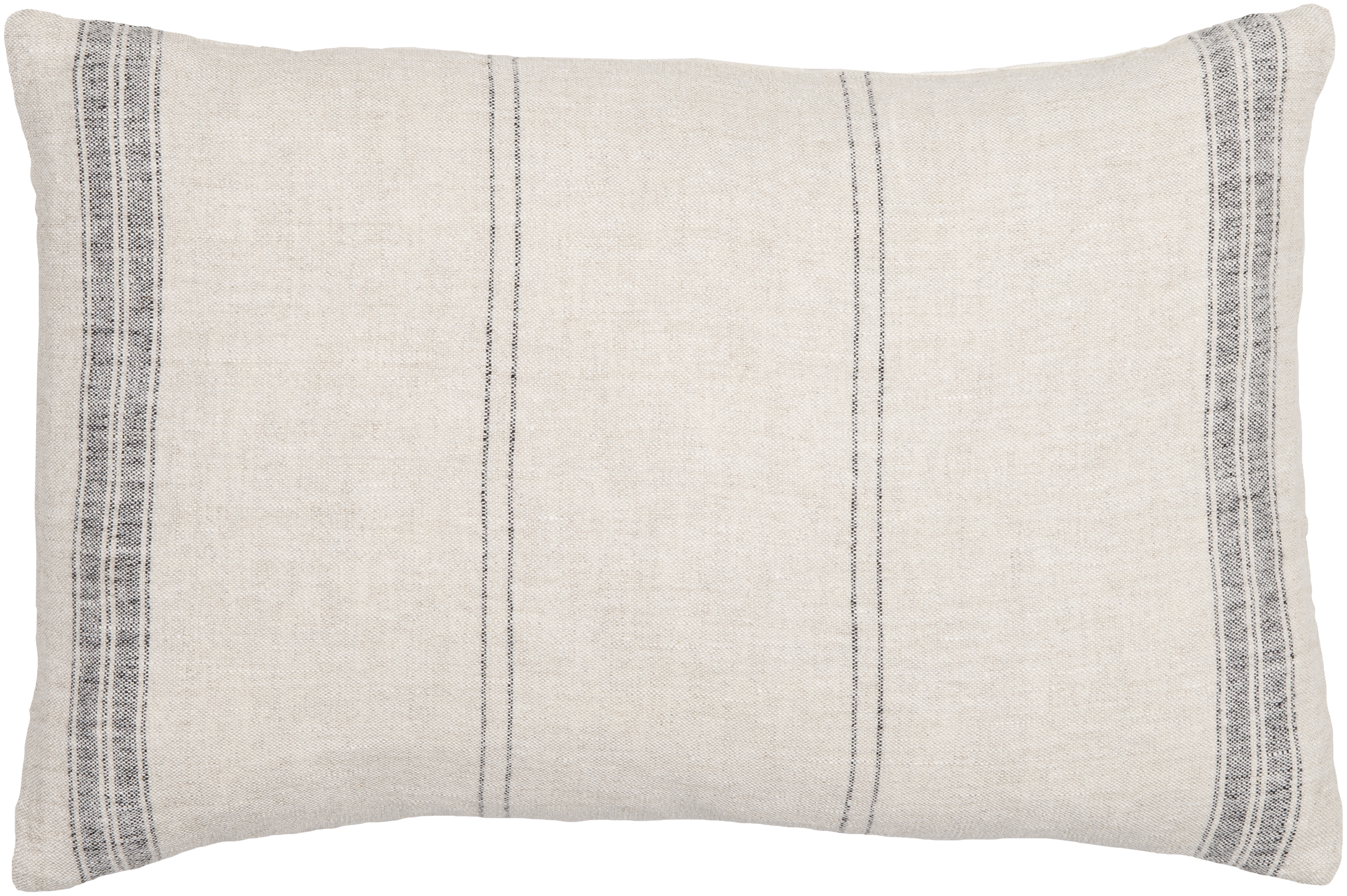 Linen Stripe Vintage Throw Pillow, Small, pillow cover only - Image 0