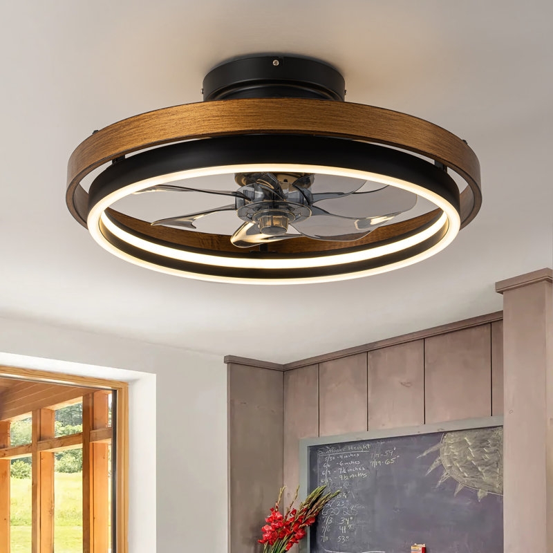 Farmhouse Ceiling Fan With LED Light Fandelier - Image 1